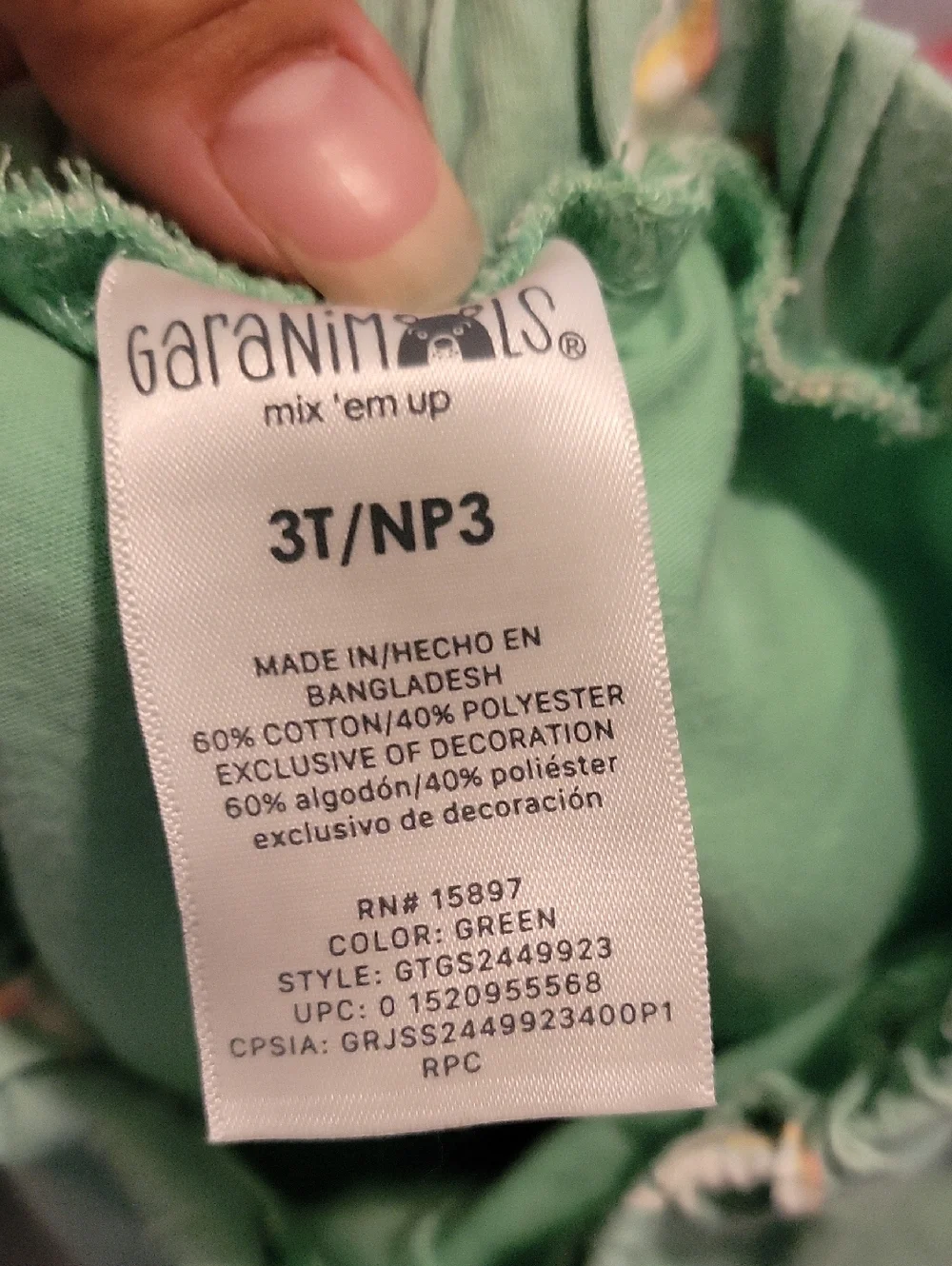 Garanimals Light Green Skirt with Unicorn Accent